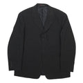CIRO CITTERIO Mens Black Classic Jacket M Wool Blend Plain Button Closure