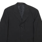 CIRO CITTERIO Mens Black Classic Jacket M Wool Blend Plain Button Closure