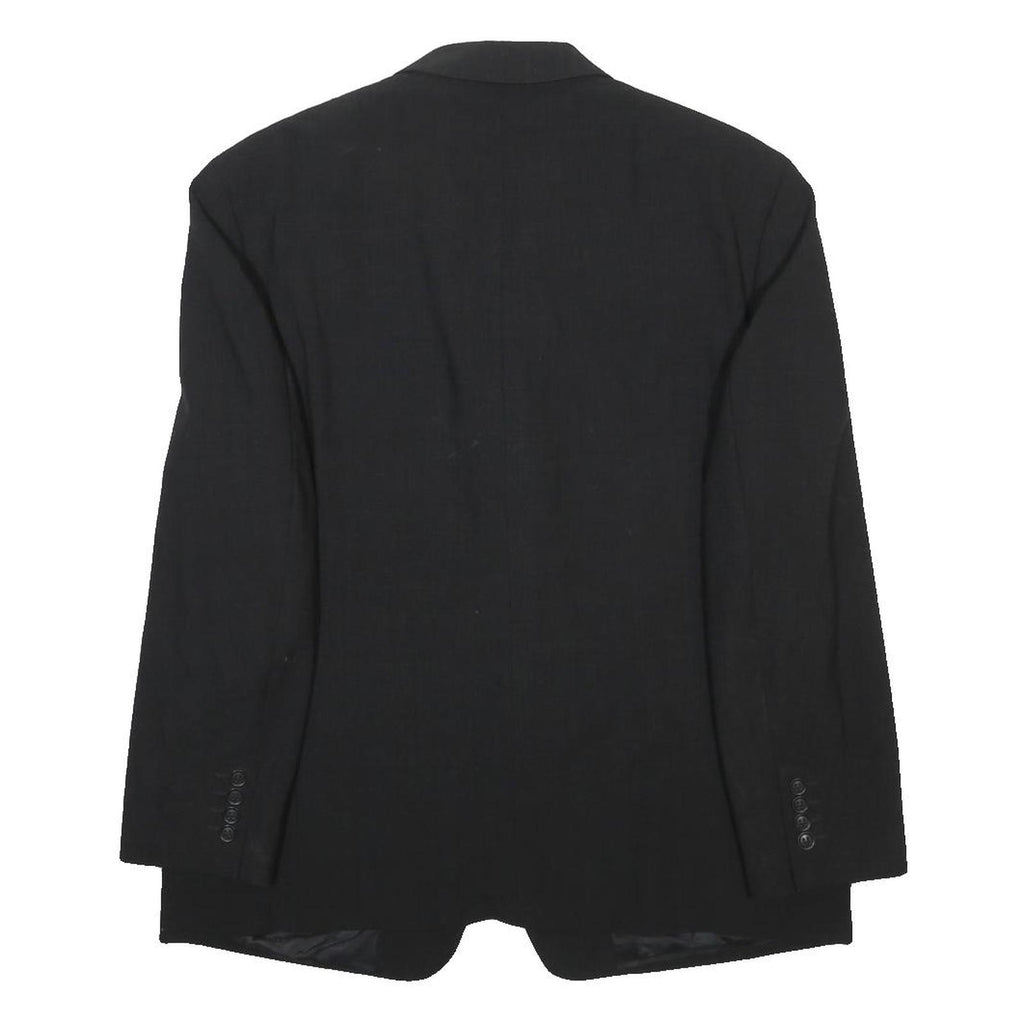 CIRO CITTERIO Mens Black Classic Jacket M Wool Blend Plain Button Closure