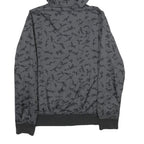 BLACK BOX Mens Grey & Black Camouflage Hoodie Jacket S Woven Zip Hooded Casual