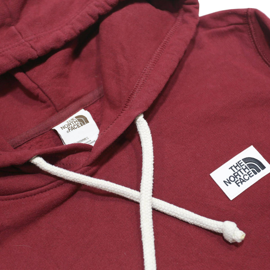 THE NORTH FACE Mens Maroon Hoodie S Cotton Blend Pullover Casual Drawstring