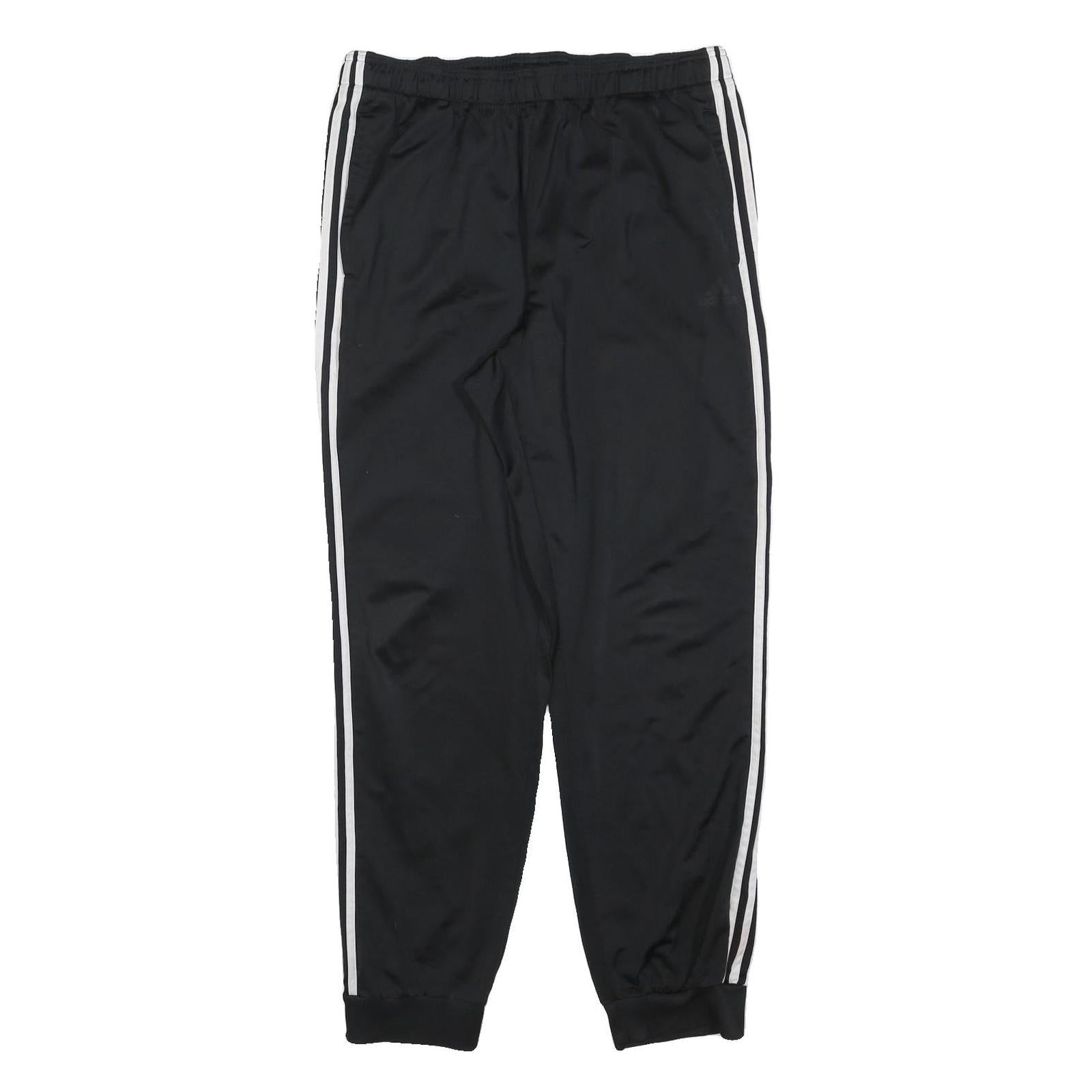 ADIDAS Mens Joggers Black & White Classic Tapered M W32 L30 Sportswear Track