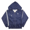 ADIDAS Mens Navy Blue Jacket L Polyester Blend Track Hooded Zip Athletic