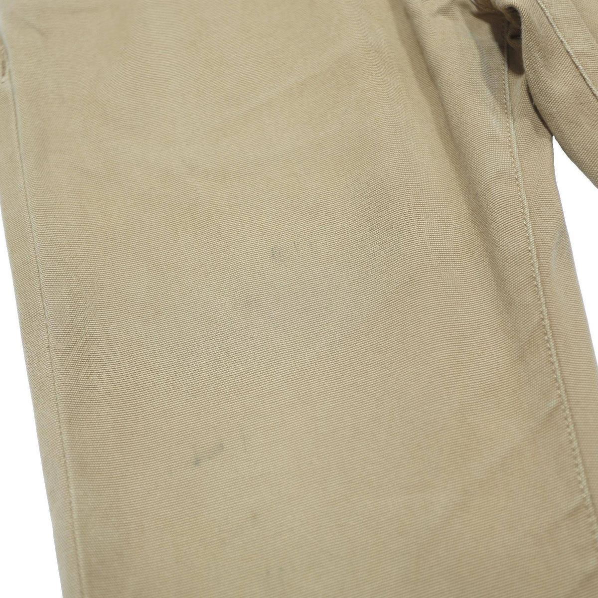 CARHARTT Mens Cotton Blend Slim Tan Trousers W30 L32 Durable Zip Closure Casual