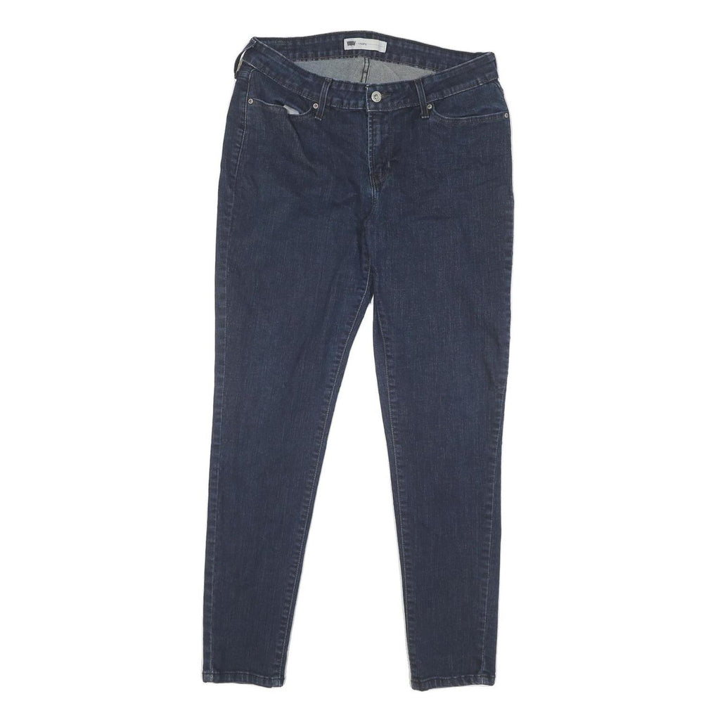 LEVI'S Womens Jeans Blue Regular Skinny Denim Raw W32 L28 Zip Cotton Blend