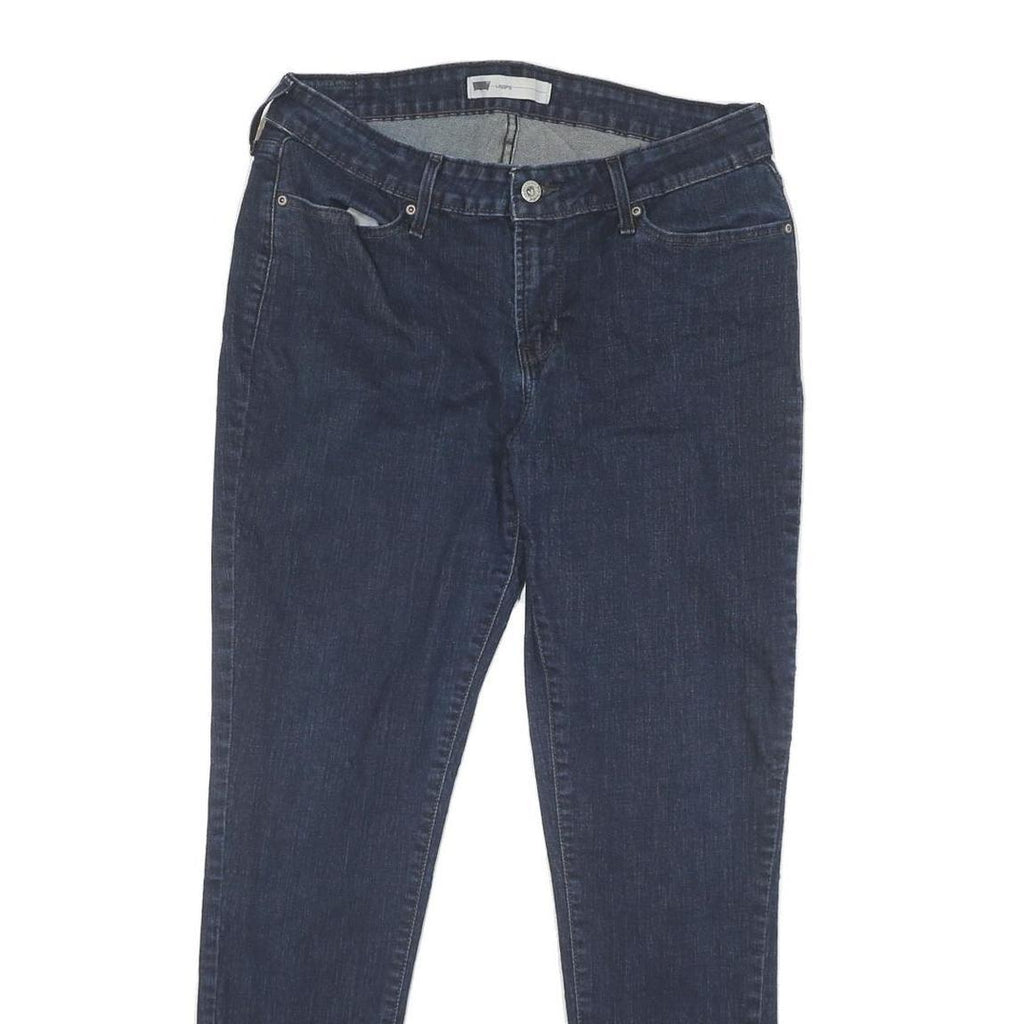 LEVI'S Womens Jeans Blue Regular Skinny Denim Raw W32 L28 Zip Cotton Blend