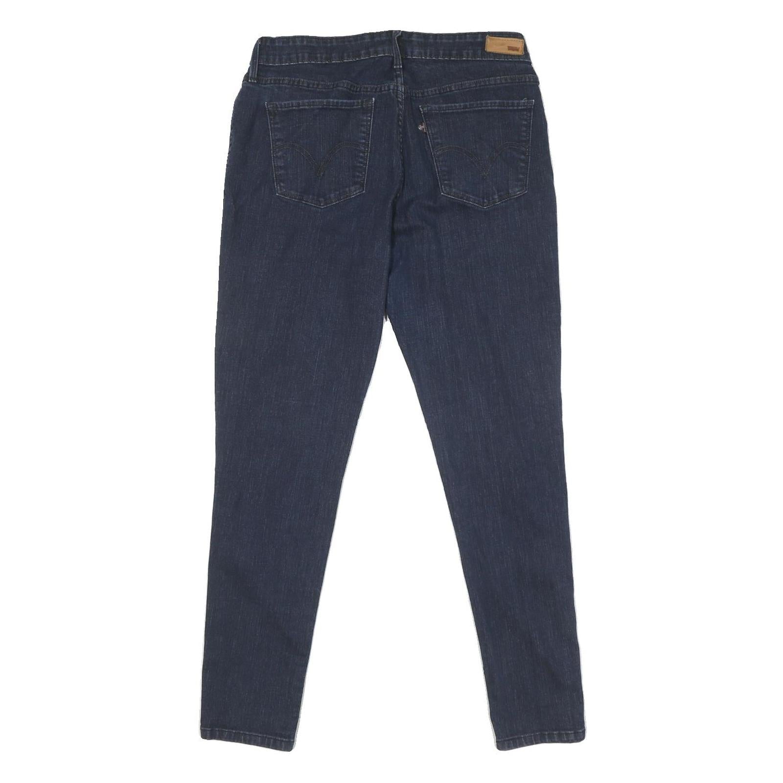 LEVI'S Womens Jeans Blue Regular Skinny Denim Raw W32 L28 Zip Cotton Blend