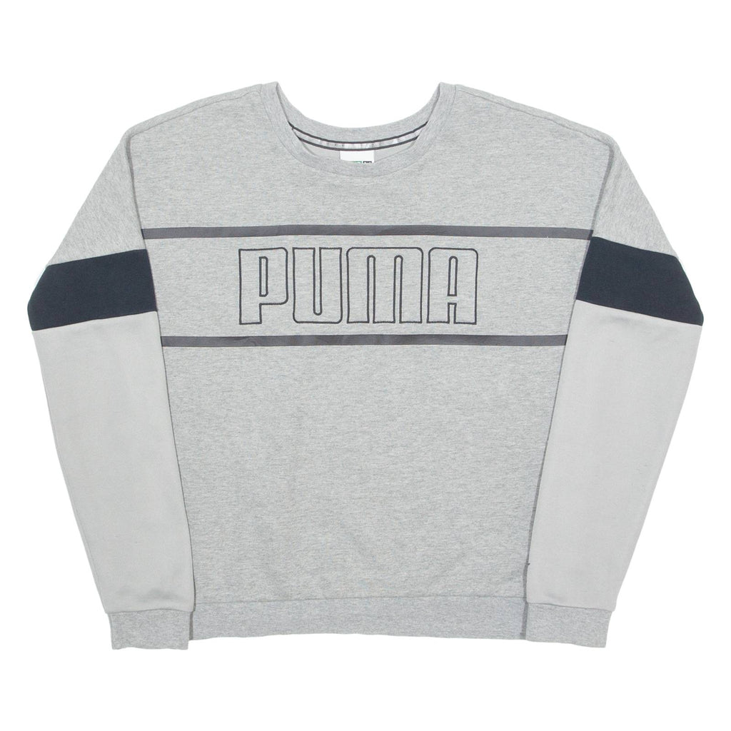 PUMA Womens Sweatshirt Grey Crew Neck UK 12