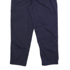 CARHARTT Mens Relaxed Navy Blue Cotton Blend Zip Trousers W36 L30 Durable