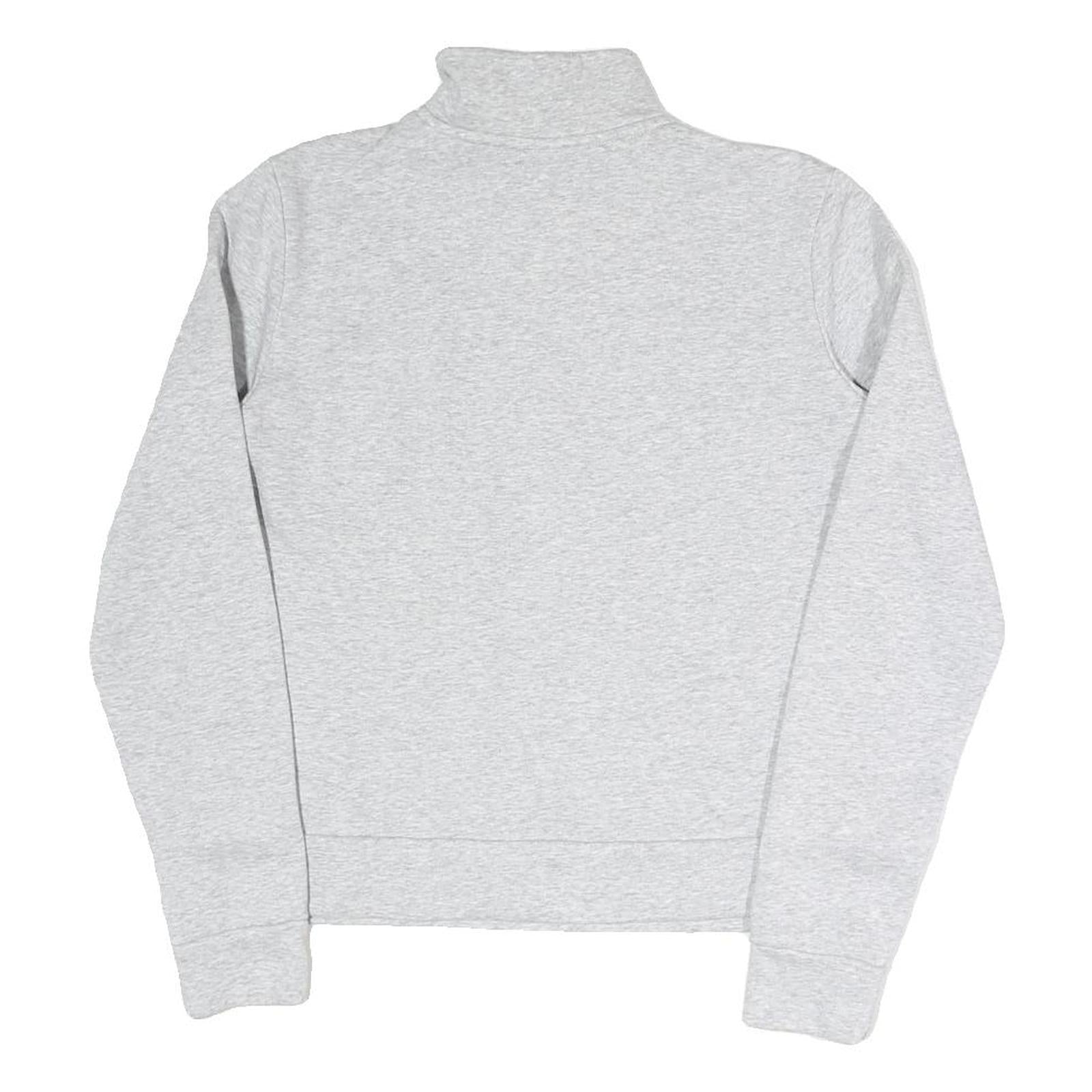 PUMA Womens Grey Sweatshirt Half Zip S Cotton Blend Pullover Casual