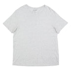 LACOSTE Mens Grey Cotton Blend T-Shirt 2XL Short Sleeve Round Neck Basic Casual