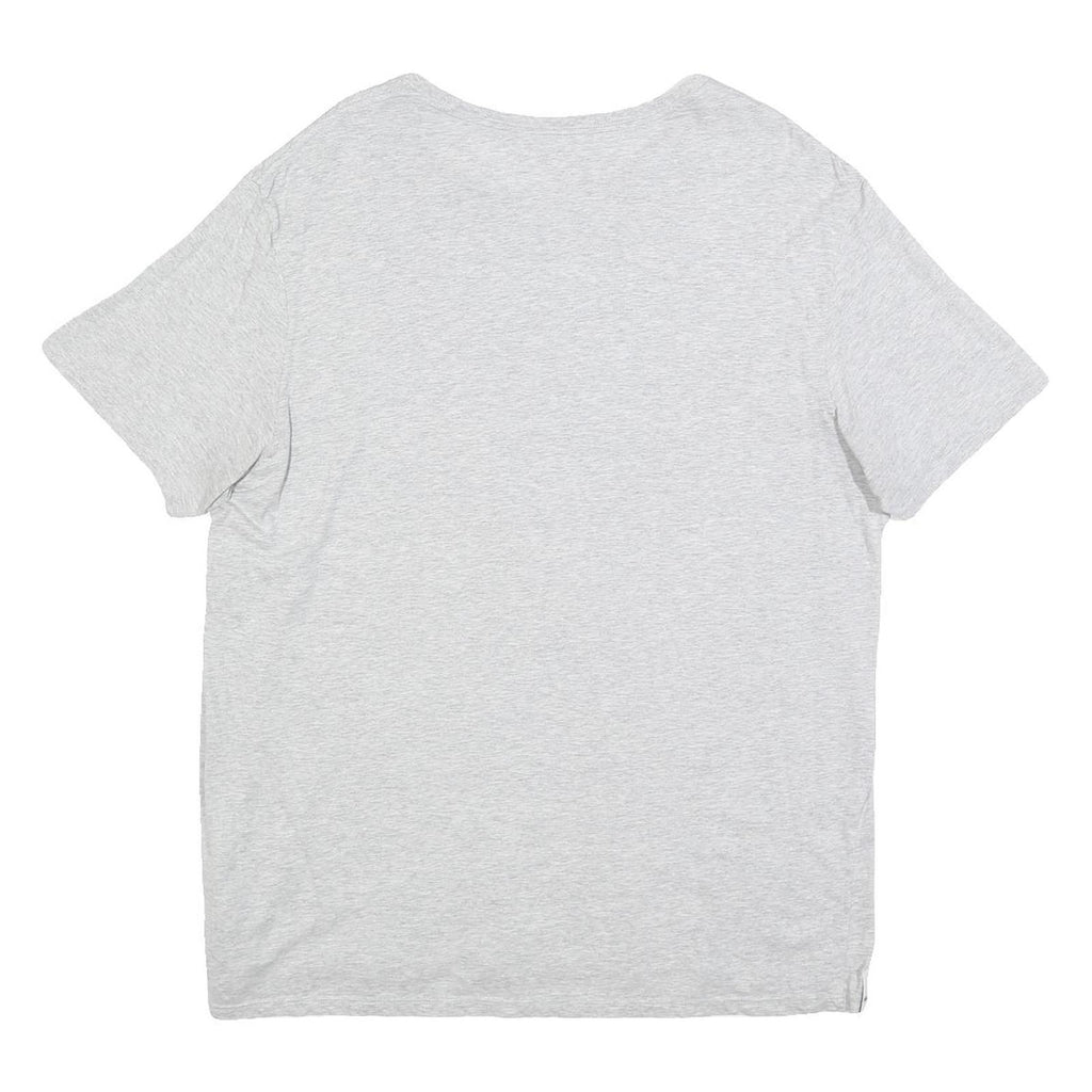 LACOSTE Mens Grey Cotton Blend T-Shirt 2XL Short Sleeve Round Neck Basic Casual