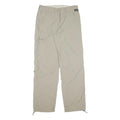 SCHOFFEL Mens Regular Beige Polyester Blend Zip Trousers W29 L30 Outdoor Casual