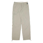 SCHOFFEL Mens Regular Beige Polyester Blend Zip Trousers W29 L30 Outdoor Casual