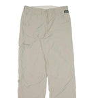 SCHOFFEL Mens Regular Beige Polyester Blend Zip Trousers W29 L30 Outdoor Casual