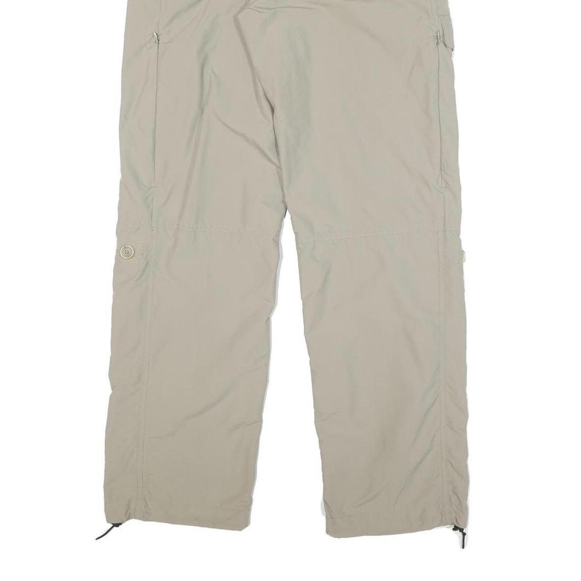 SCHOFFEL Mens Regular Beige Polyester Blend Zip Trousers W29 L30 Outdoor Casual