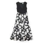 PHASE EIGHT Womens Black & White Floral Fit & Flare Woven Dress UK 14 Sleeveless