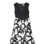 PHASE EIGHT Womens Black & White Floral Fit & Flare Woven Dress UK 14 Sleeveless