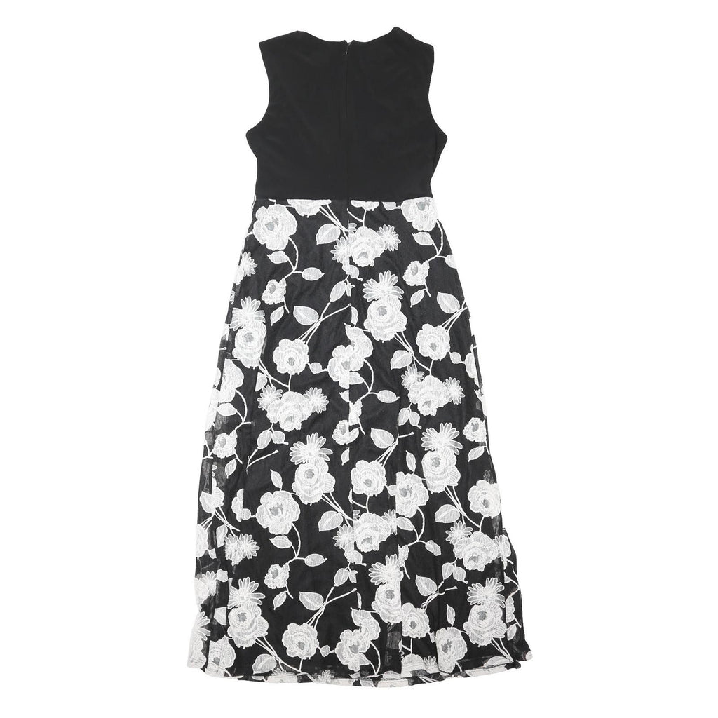 PHASE EIGHT Womens Black & White Floral Fit & Flare Woven Dress UK 14 Sleeveless