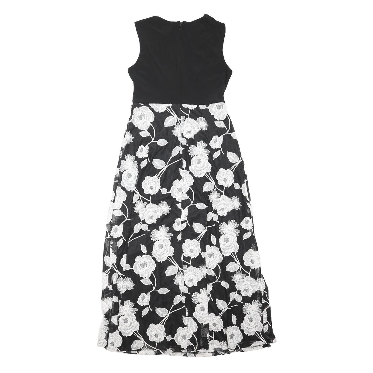 PHASE EIGHT Womens Black & White Floral Fit & Flare Woven Dress UK 14 Sleeveless