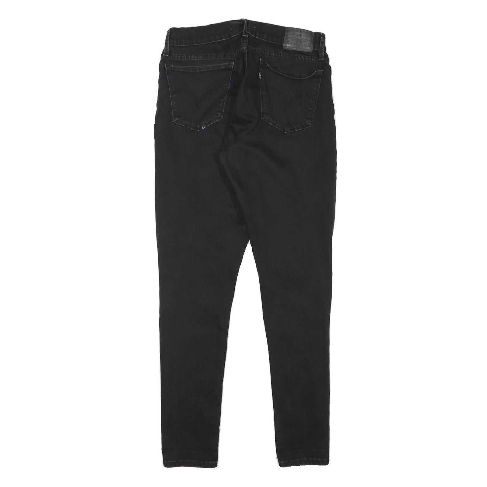 LEVI'S Womens Slim Black Denim Slim Skinny Jeans Cotton Blend W26 L28