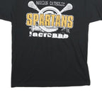 RUSSELL ATHLETIC Mens Black Marian Catholic Spartans Graphic T-Shirt M Short