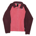 THE NORTH FACE Womens Pink & Burgundy Fleece Jacket XS Polyester Blend Zip