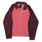 THE NORTH FACE Womens Pink & Burgundy Fleece Jacket XS Polyester Blend Zip