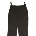 MASSIMO DUTTI Womens Black Regular Fit Straight Leg Trousers W30 L31 Polyester