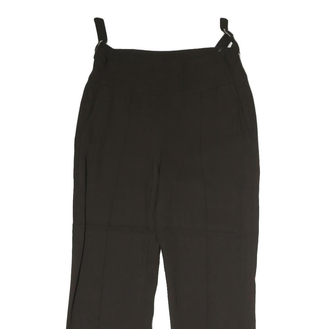 MASSIMO DUTTI Womens Black Regular Fit Straight Leg Trousers W30 L31 Polyester