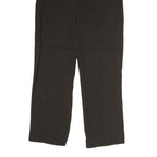 MASSIMO DUTTI Womens Black Regular Fit Straight Leg Trousers W30 L31 Polyester