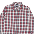 LEE Mens Red & Grey Check Shirt XL Cotton Blend Long Sleeve Casual