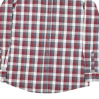 LEE Mens Red & Grey Check Shirt XL Cotton Blend Long Sleeve Casual