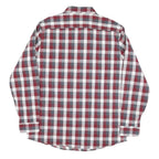LEE Mens Red & Grey Check Shirt XL Cotton Blend Long Sleeve Casual