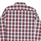 LEE Mens Red & Grey Check Shirt XL Cotton Blend Long Sleeve Casual
