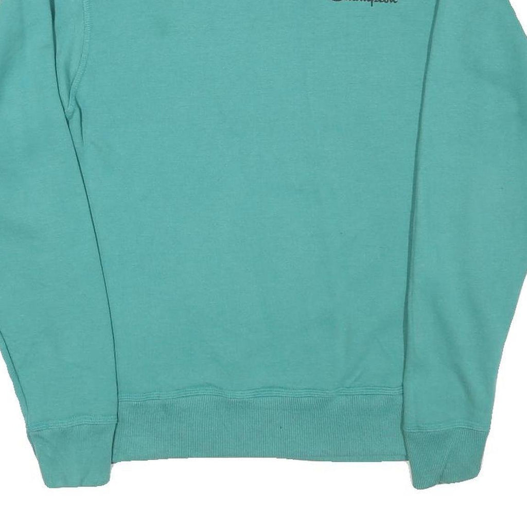 CHAMPION Mens Green Crew Neck S Cotton Blend Pullover Sweatshirt Casual Wear