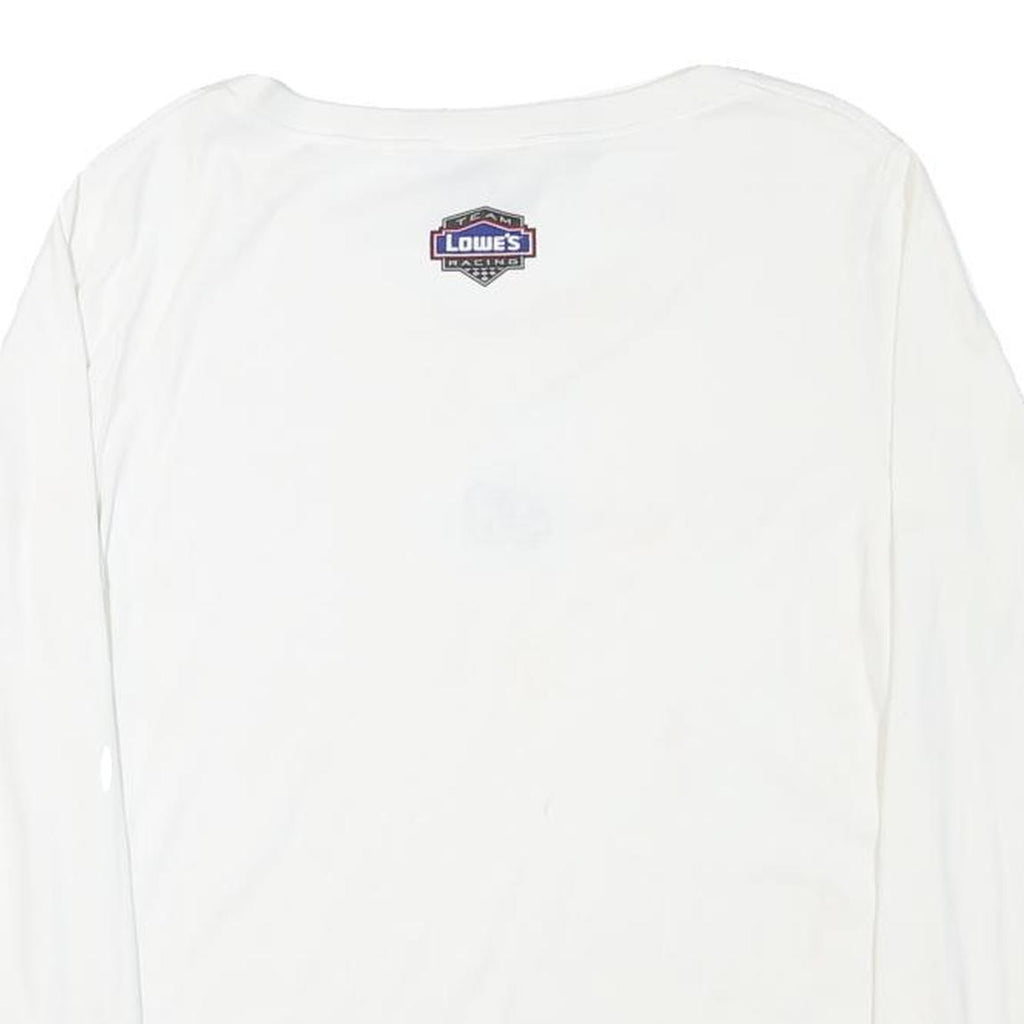 CHASE AUTHENTICS Womens White Jimmie Johnson Long Sleeve V-Neck T-Shirt XL
