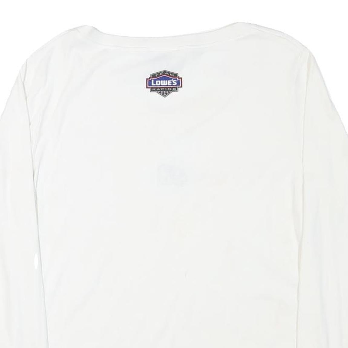 CHASE AUTHENTICS Womens White Jimmie Johnson Long Sleeve V-Neck T-Shirt XL