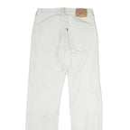 LEVI'S 501 Womens Jeans White Regular Straight Denim W26 L31 Classic Zip