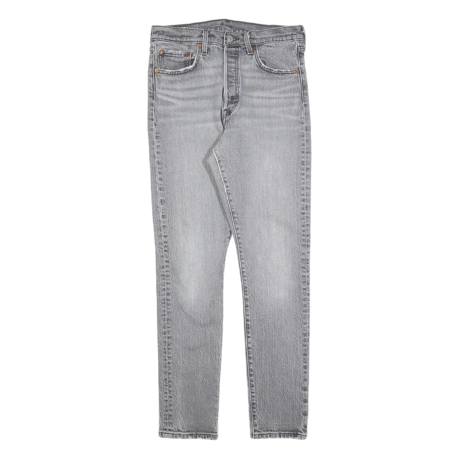 LEVI'S 501S Womens Jeans Grey Slim Skinny Denim Light W29 L30 Classic Button