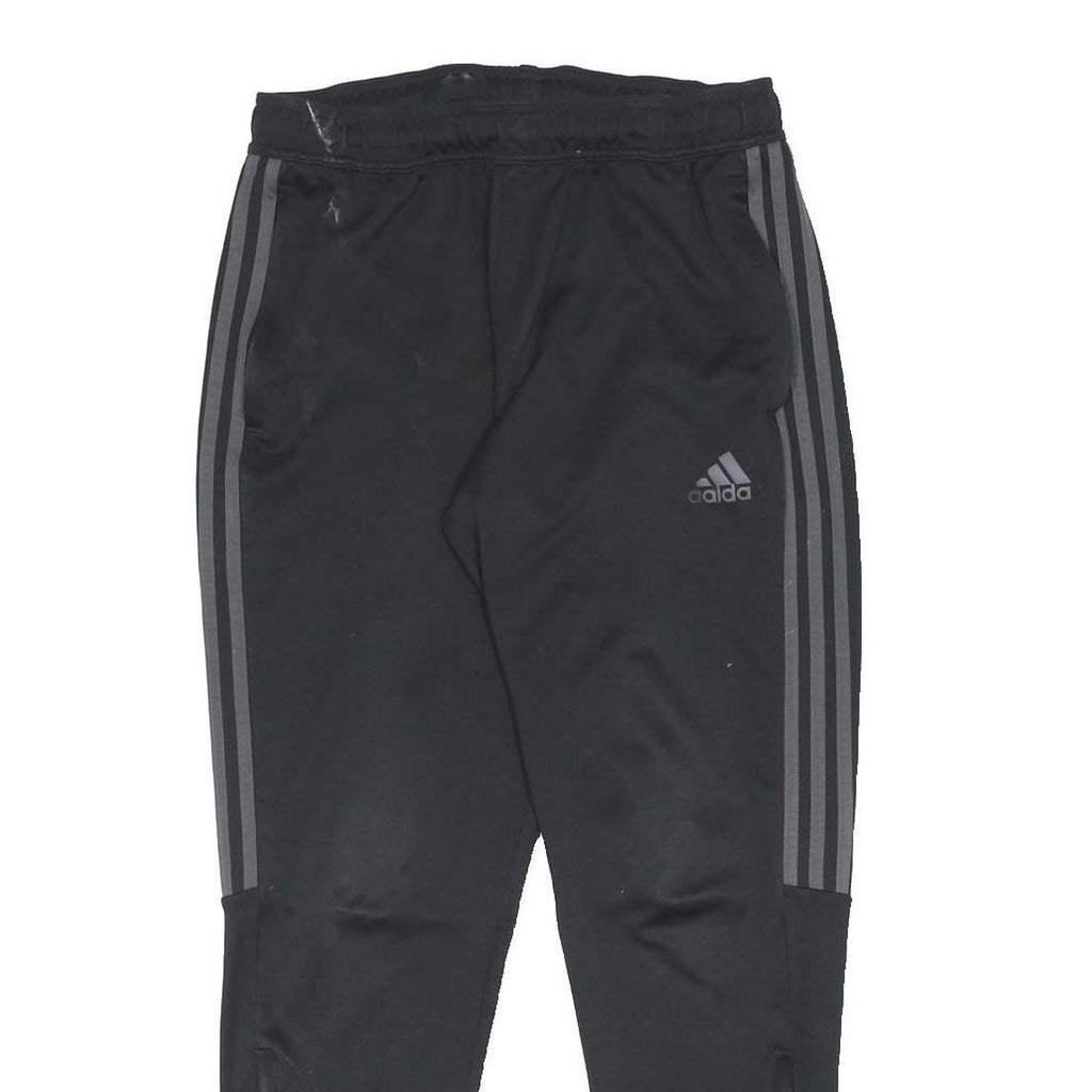 ADIDAS Mens Joggers Black & Grey Regular Tapered L W30 L27 Sportswear Track
