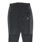ADIDAS Mens Joggers Black & Grey Regular Tapered L W30 L27 Sportswear Track