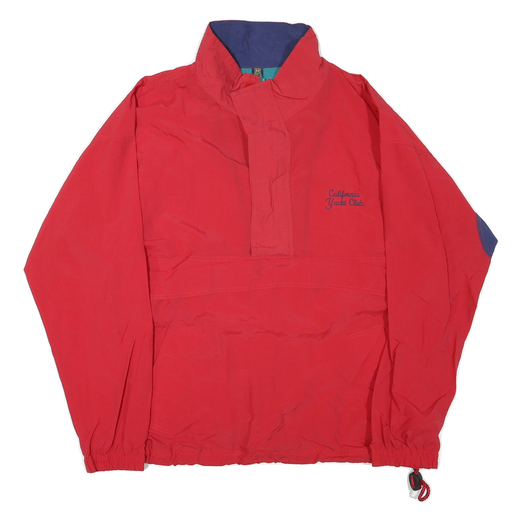Mens Red California Yacht Club Classic Jacket M Polyester Zip Casual Outdoor