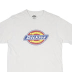 DICKIES Mens White Graphic T-Shirt M Short Sleeve Crew Neck Cotton Blend Jersey