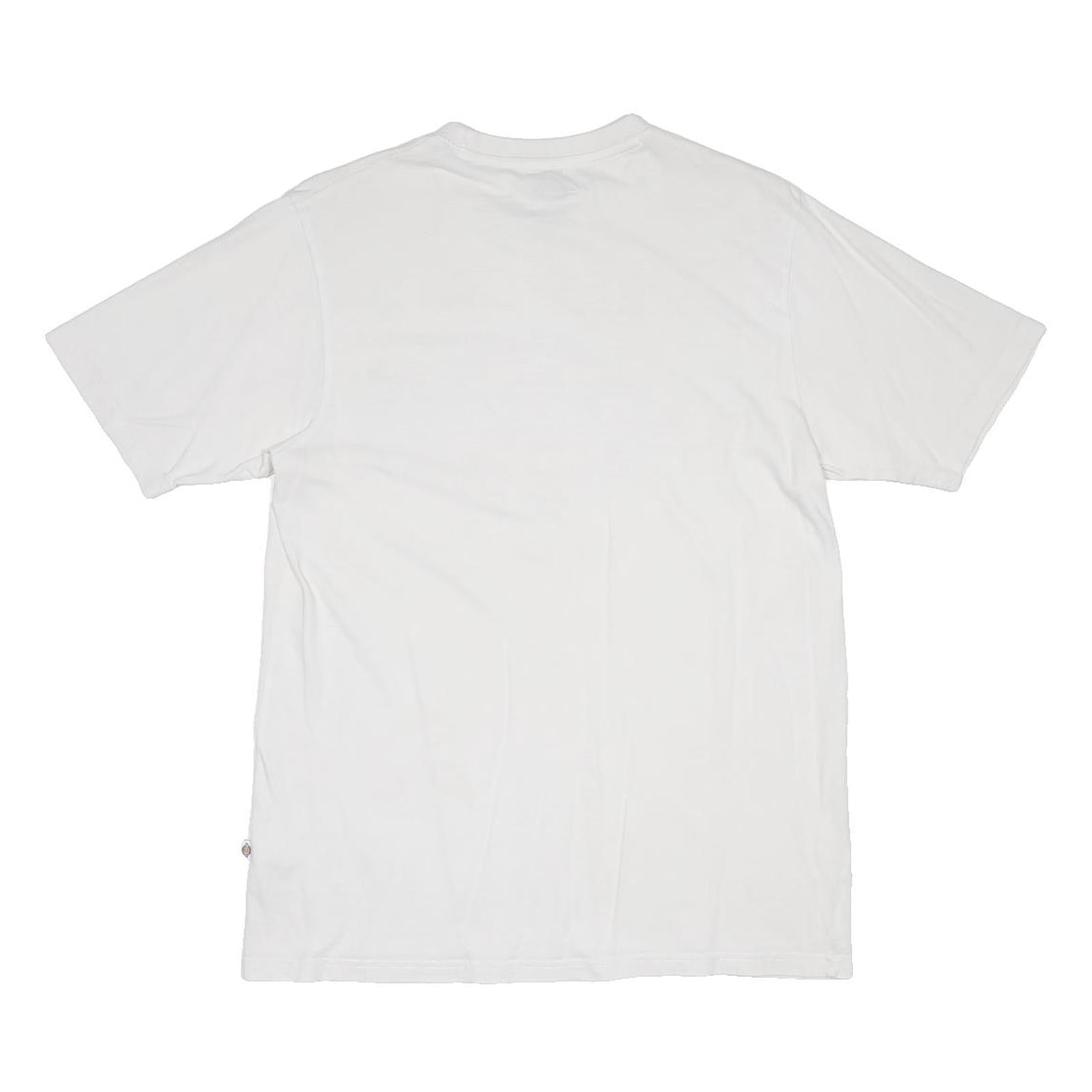 DICKIES Mens White Graphic T-Shirt M Short Sleeve Crew Neck Cotton Blend Jersey