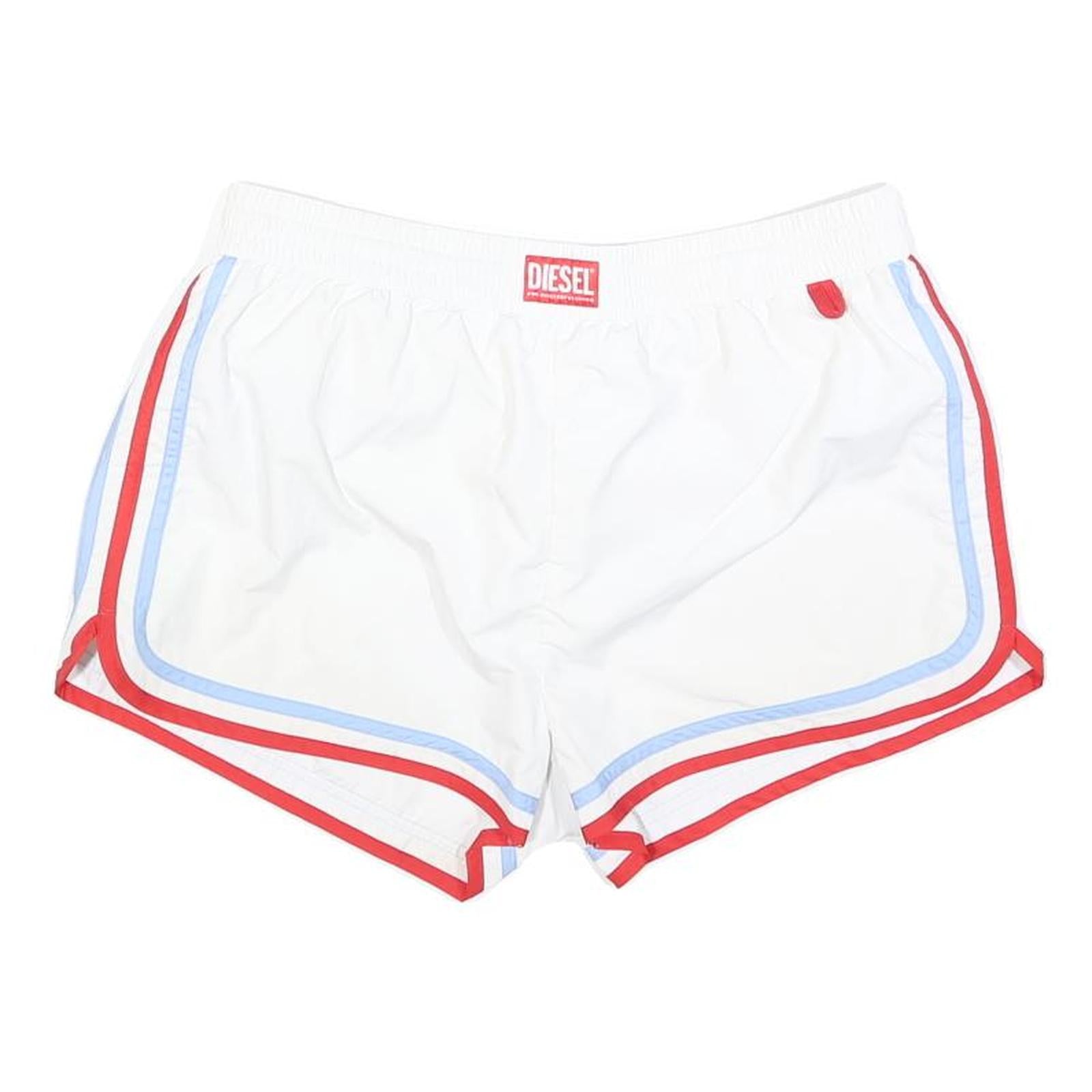 DIESEL Womens White & Red Casual Shorts M W28 Lightweight Design Comfort