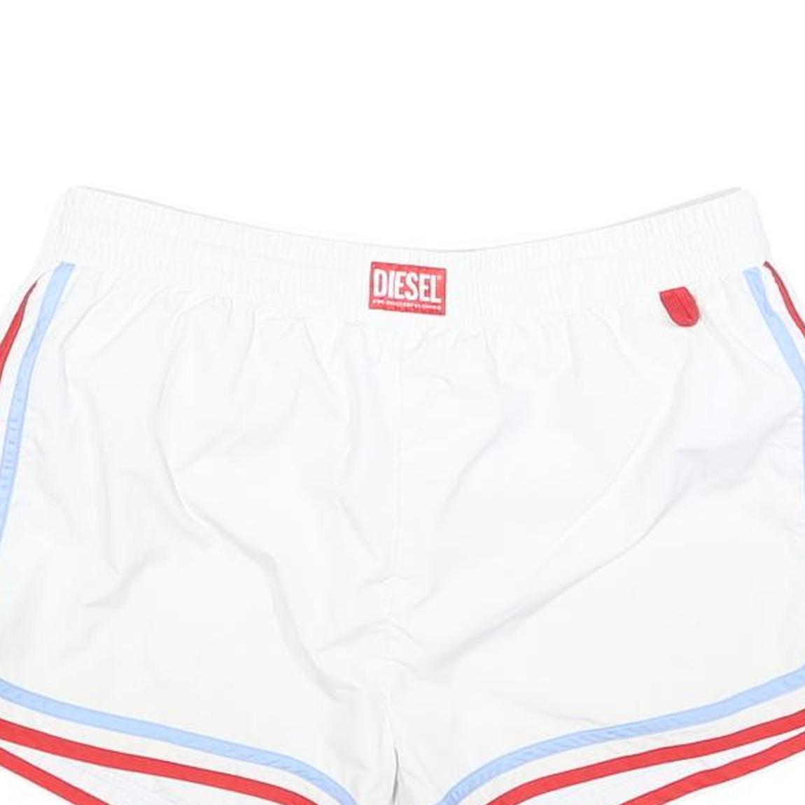 DIESEL Womens White & Red Casual Shorts M W28 Lightweight Design Comfort