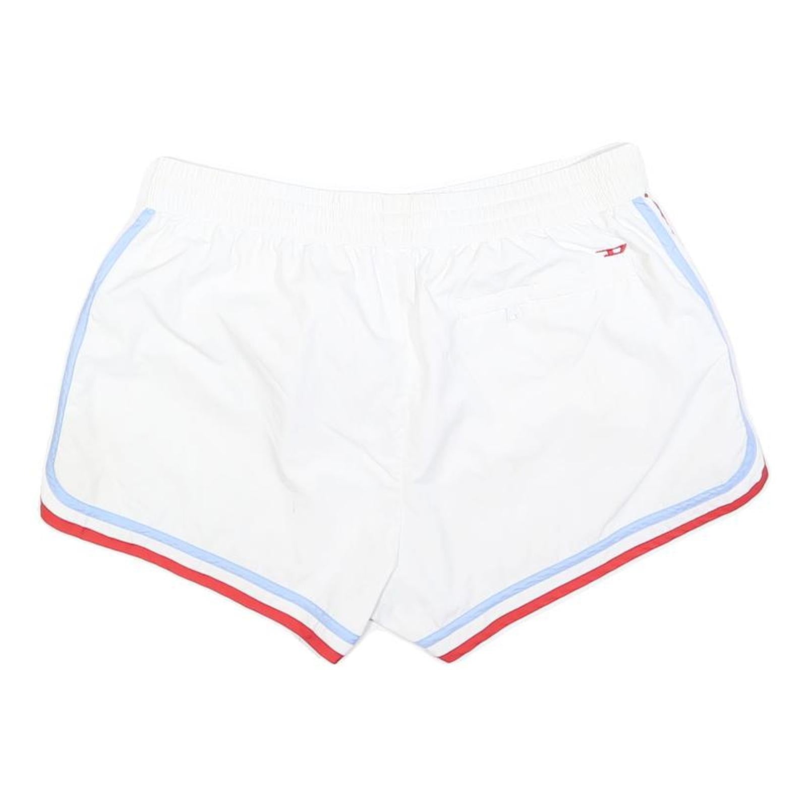 DIESEL Womens White & Red Casual Shorts M W28 Lightweight Design Comfort