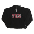VARSITY Mens Black Plain Pullover Crew Neck Basic Knit L THS Embroidered Logo