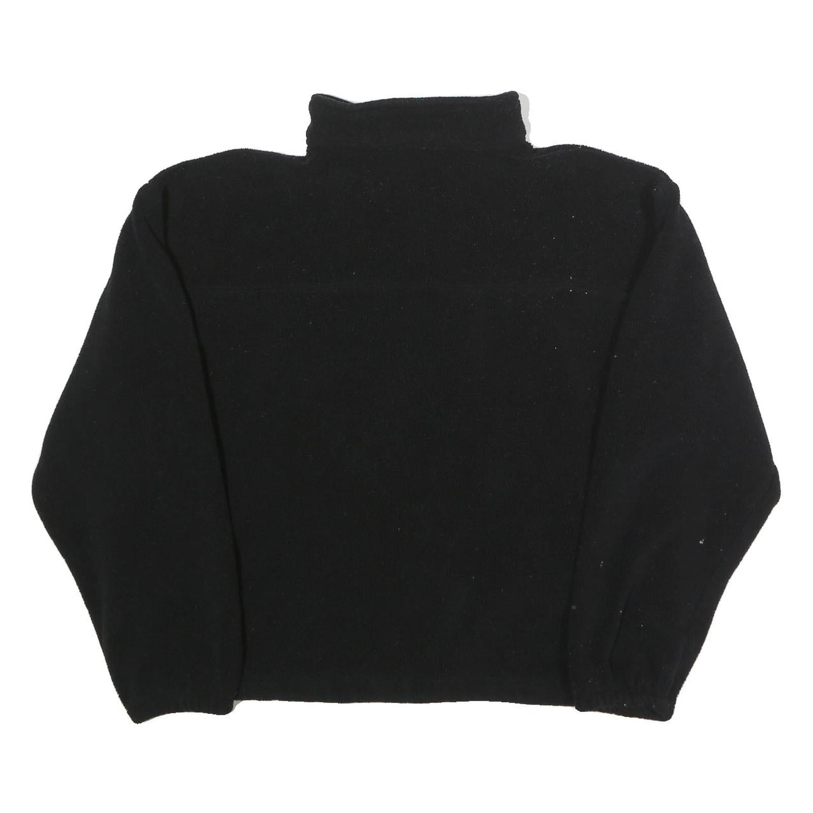 VARSITY Mens Black Plain Pullover Crew Neck Basic Knit L THS Embroidered Logo